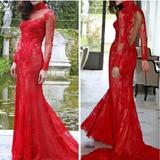 Red Ao Dai Lace Fashion Style. simgesi
