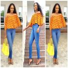 Ankara Tops + Jeans styles icône