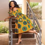 Yellow Ankara Print Designs. Zeichen