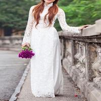 Ao Dai White Lace Styles. screenshot 3