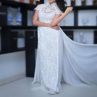 Ao Dai White Lace Styles. Affiche