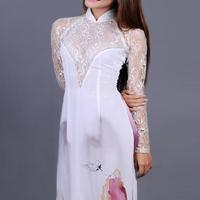 Ao Dai White Lace Styles. screenshot 1