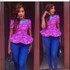 Ankara Tops on Jean Styles. icône