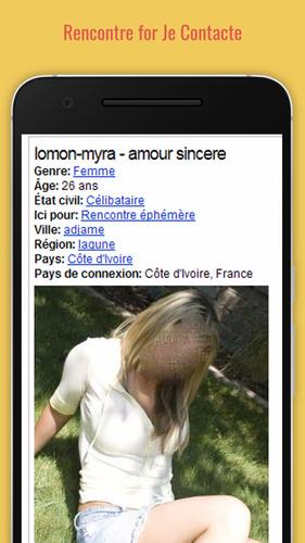 Rencontre For Je Contacte For Android Apk Download