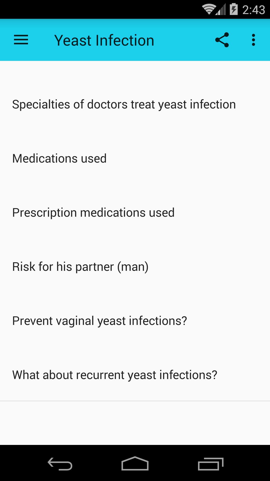 webmd síntomas de infección por levaduras