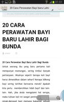 Tips Bayi Baru Lahir captura de pantalla 3