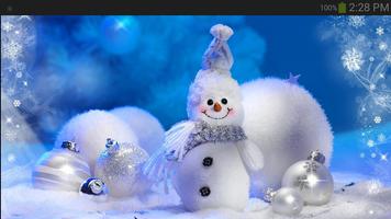 Snowman Wallpaper Affiche