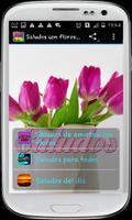 Saludos con flores hermosas screenshot 1