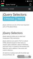 Jquery Full Tutorial Offline capture d'écran 3