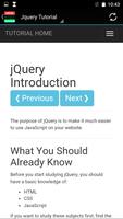 Jquery Full Tutorial Offline capture d'écran 1