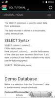 SQL TUTORIAL OFFLINE APP capture d'écran 3