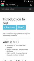 SQL TUTORIAL OFFLINE APP capture d'écran 1
