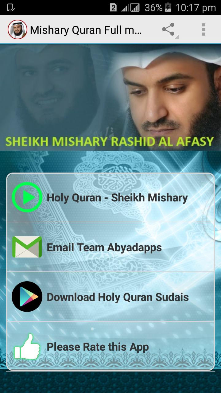 Mishary Rashid Alafasy Holy Quran Full mp3 Offline for Android - APK  Download