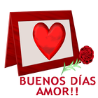 Buenos Días Amor con Rosas Rojas icône