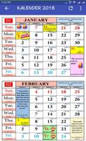 برنامه‌نما KALENDAR 2018 عکس از صفحه