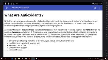 Antioxidant Foods and Herbs captura de pantalla 1