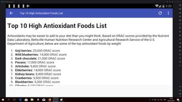 Antioxidant Foods and Herbs screenshot 2