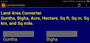 India Land Area Converter