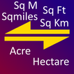 面積、Sqm、面積、アクレ、ヘクタール、面積変換ツール