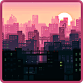 Pixel Art City Wallpaper