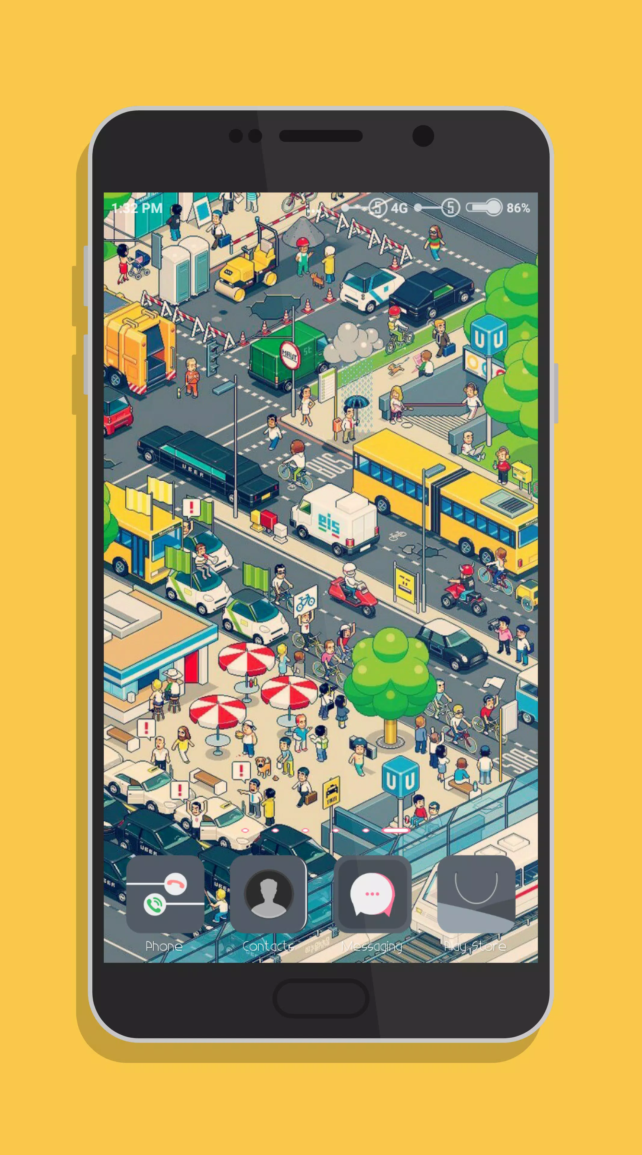 Android 用の Pixel Art City Wallpaper Apk をダウンロード