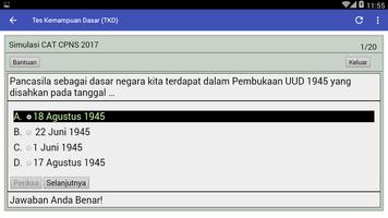 2 Schermata Tes CPNS Sistem CAT
