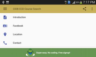 CIDB CCD Course Search capture d'écran 3