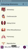 Embryology Mnemonics 스크린샷 3