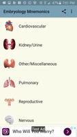 Embryology Mnemonics Affiche