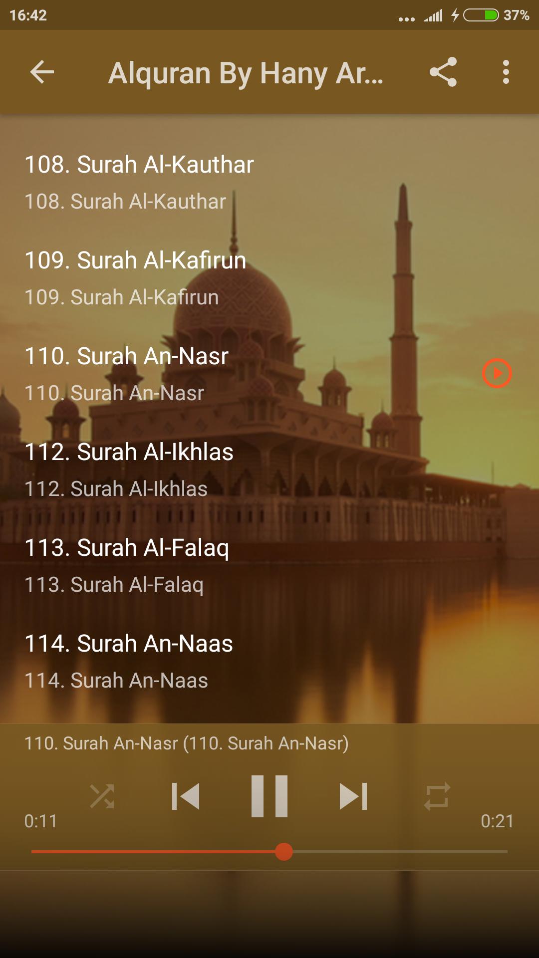 Murottal Al Quran Hani Ar Rifai For Android Apk Download