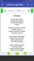 Lagu Ya Maulana Nissa Sabyan Offline + Lirik captura de pantalla 1