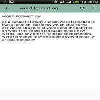 English word formation Ekran Görüntüsü 1