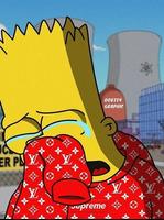 Supreme X Bart Simpson Wallpaper HD Affiche