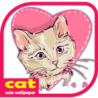 Cute Cat Drawing Wallpapers icône
