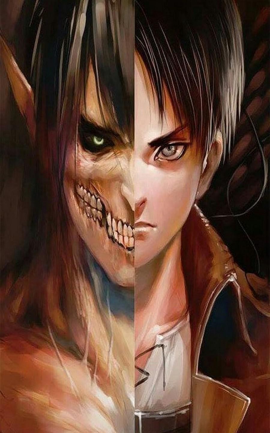 Eren Jaeger Titan Wallpaper Art imagem de tela 3.