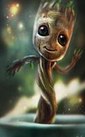 Baby Groot Wallpaper Art Ekran Görüntüsü 2