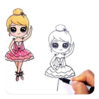 How to draw Cute Girl simgesi