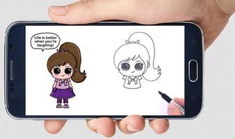 برنامه‌نما How to draw Cute Girl عکس از صفحه