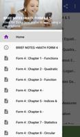 BRIEF NOTES +MATH FORM 4 & 5 poster