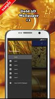 Gold 3D Wallpaper Affiche