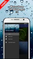 Water Drop 3D Wallpaper Affiche