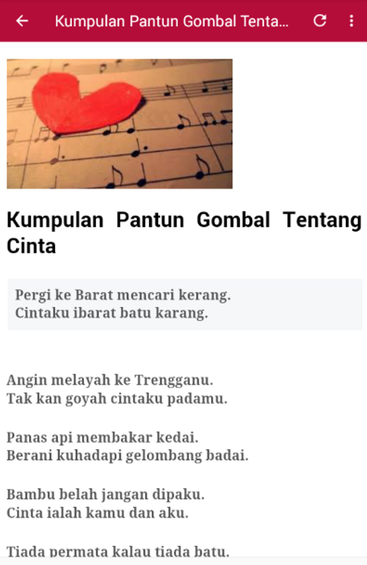 Contoh Soal Dan Materi Pelajaran 6 Contoh Pantun Original