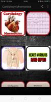 Cardiology Mnemonics, ECG, Heart Sounds & Murmurs poster