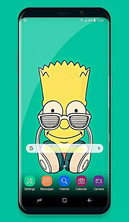 Download Sad Bart Simpsons Phone Message Wallpaper