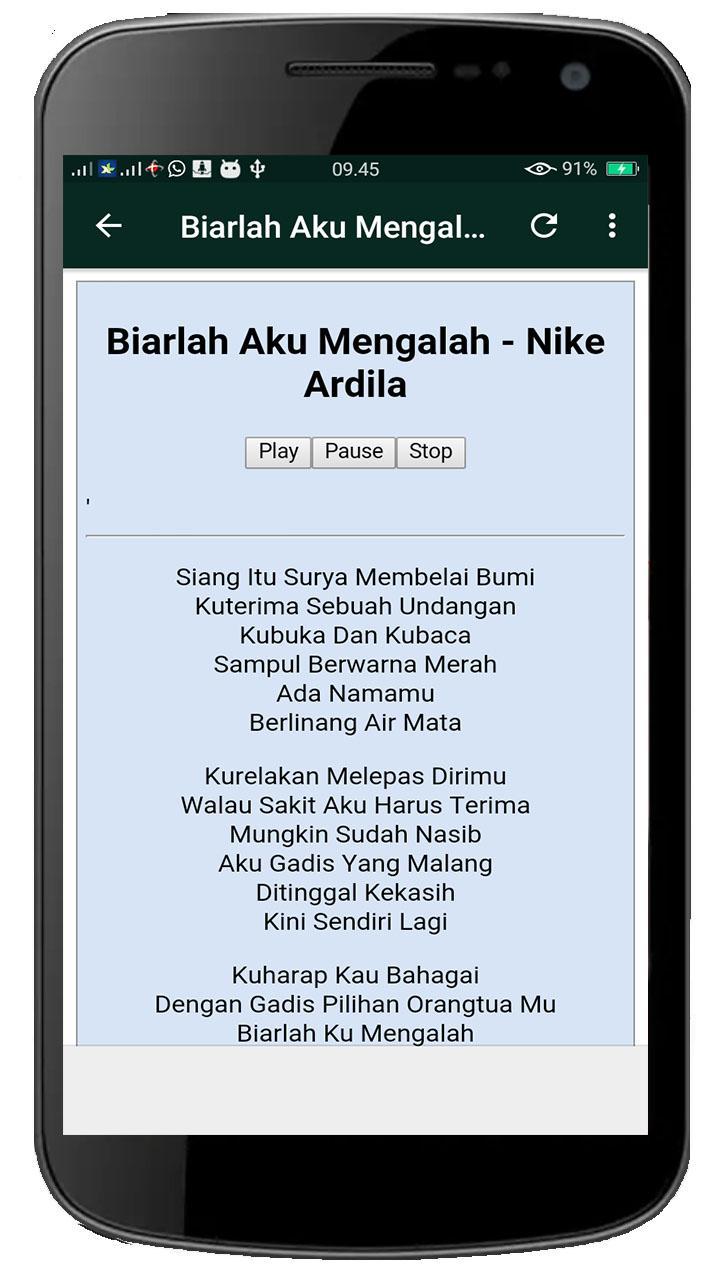 Nike Ardila Ku Takkan Bersuara Lirik - Berbagai Suara