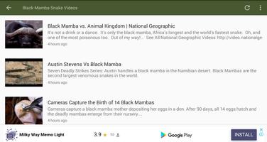 Black Mamba Snake Videos captura de pantalla 1