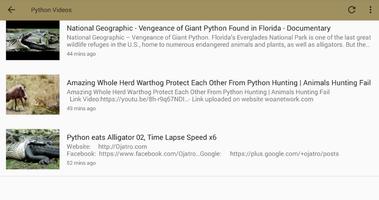 Python Snake Videos تصوير الشاشة 1