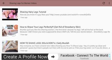 برنامه‌نما Shaving Legs Women Tutorial Videos عکس از صفحه