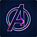 Neon Superheroes Wallpaper