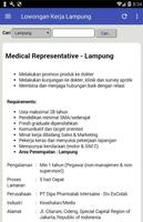 برنامه‌نما Lowongan Kerja di Lampung Terbaru dan Terlengkap عکس از صفحه